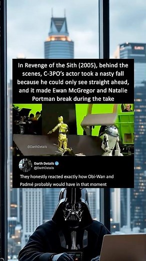 C-3PO’s Fall Made Ewan and Natalie Laugh #starwars