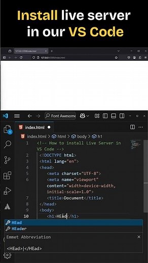 Install Live Server in Visual Studio Code 2025 #coding