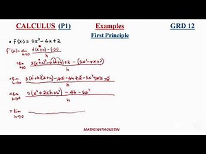 First Principle Calculus Grade 12