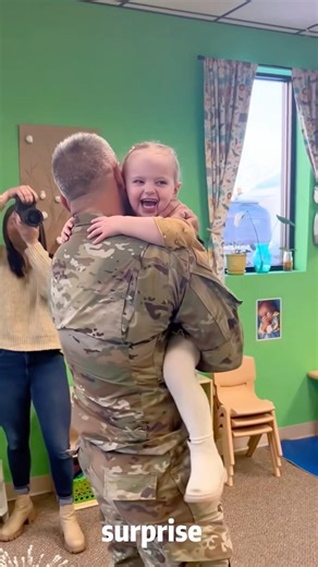 They are finally reunited , soldier surprised his family 💕 #soldier #reunion #surprise #funny