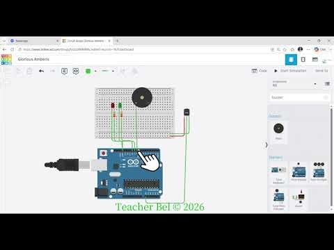 Automatic Safety Fire Alarm System in Arduino + Tinkercad Step-by-Step Tutorial