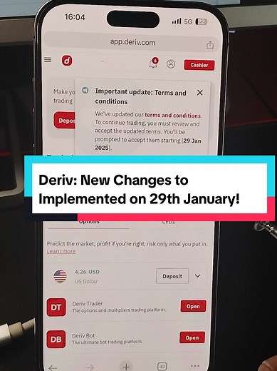 Deriv Updates: New Terms and Conditions Overview