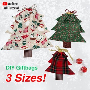 PDF - Christmas Tree Drawstring Gift Bag - 3 Sizes PDF Sewing Pattern | Digital Download - Etsy