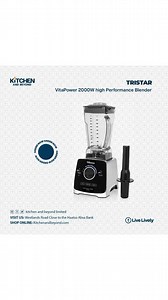 Tristar VitaPower 2000W High Powerblender - 2L BPA-Free unbreakable Tritan plastic Container The Tristar BL-7743 blender not only has a lot of power but is also equipped with six stainless steel blades, which is why it even crushes ice easily. Thanks to these six blades, you will receive the creamiest soups and the finest smoothies without having to strain any pieces after mixing. The VitaPower from Tristar ensures a great mixing result. Enjoy creamy soups, fine spreads, and delicious smoothies 