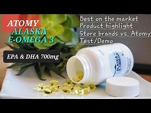 ATOMY Alaska E-Omega 3 VS. Store Brands: Highlights/DEMO/Test/Benefits.