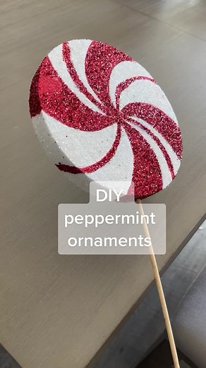 DIY Peppermint Christmas Ornaments Tutorial
