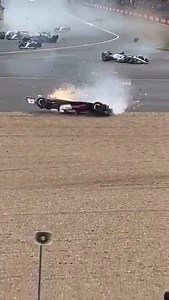 This angle of Zhou Guanyu's crash at the British Grand Prix is INSANE 😳 Thankfully, he appeared to be OK 🙏 📽️: TW / TylerFowlston | FanDuel