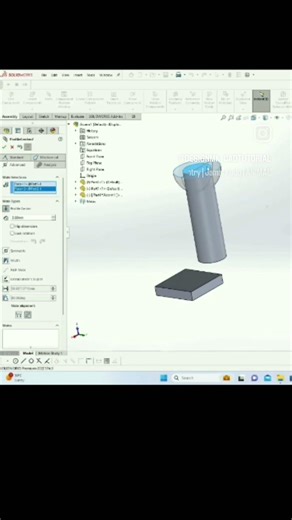 Profile Centre mate in Solidworks #profile mate #solidworkstutorial #shorts #cad