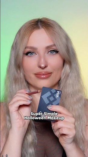 Super simple last minute Harley Quinn makeup 💋 with Binance card