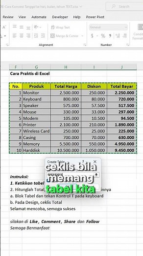 Cara Praktis Mudah Hitung Total Rata-Rata Min Max Rekap #excel #belajarexcel #tutorialmsexcel