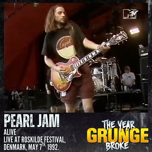PEARL JAM - Alive - Live at Roskilde Festival, Denmark, June 26th, 1992. | The YEAR Grunge BROKE