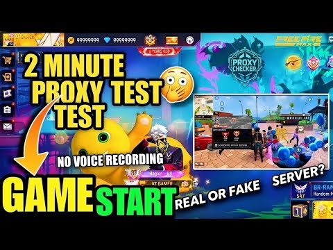 FREE FIRE PROXY SERVER CHECKING: 2 MINUTE GAME START (NO VOICE) - REAL OR FAKE? 😱