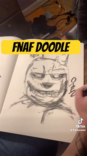 Five nights at Freddy’s quick sketch #fnafedit #fnaf #art #quicksketch #doodles e