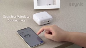 eSynic Mini Sticker Printer-1200mAh Rechargeable Battery-Bluetooth Portable Thermal Printer-Lnkless Printing- APP With 1000 Templates-5 Roll Adhesive & 5 Thermal Paper-6*Color Pens-for Notes/Photo etc