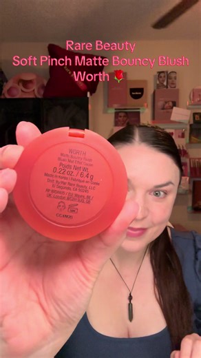 @Rare Beauty Soft Pinch Matte Bouncy Blush in shade Worth is a true rose color 🌹 🫶🏻 This formula is bouncy and a buildable putty that blends like cream, blurs like powder. This is for those scared of the pigmented liquid blush. You can even use your finger to blend it onto your cheek. 🥰 Water, sweat, and humidity resistant to last you all day and keep you cheeks flushed with the perfect blush! ☺️ Shop now @sephora , @Kohl’s , and RareBeauty.com ! Showing a different shade daily of the Soft P