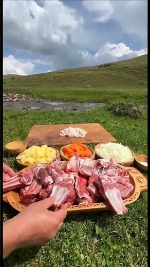 Traditional stew-making process start to finish #cooking #food #outdoorcooking