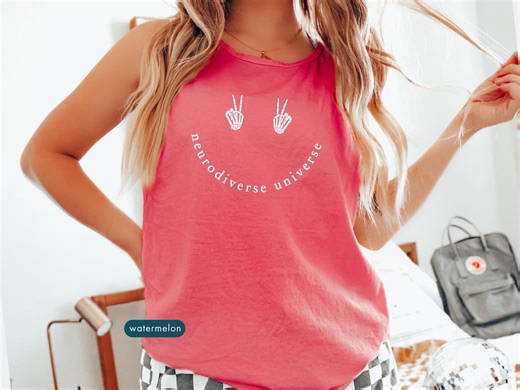 Neurodiverse Universe Tank Top, Neurodiversity Tanktop, Summer Leeveless Shirts, Special Education Tees, Womens Shirt, Comfort Colors Tee - Etsy