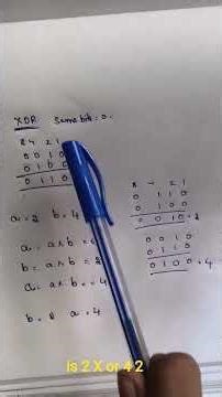 Swapping using XOR without extra variable #cse #education#viral #swap#xor#coding