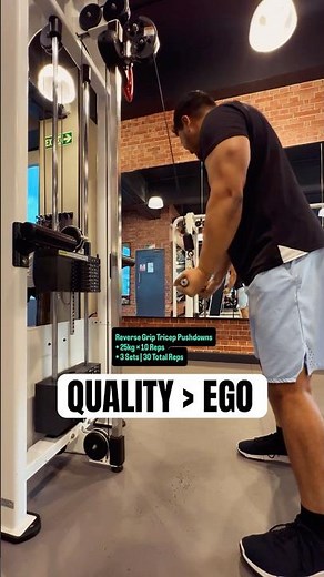 Reverse Grip Tricep Pushdowns | Control Builds Bigger Triceps 💪