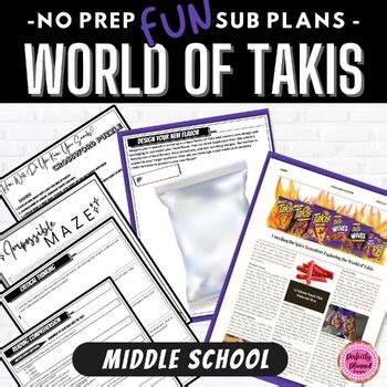 Emergency Sub Plans for Middle School ELA Substitute Lesson Plans | 6th 7th 8th