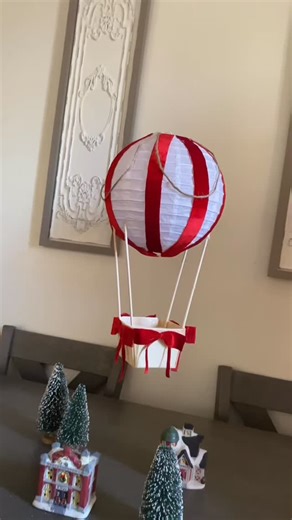 Ski on Instagram: "Christmas DIY (Elf on the Shelf) Hot Air Balloon #diy #diymom #fyp 😚♥️"