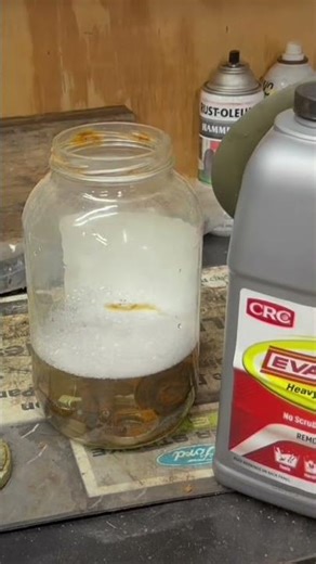 Evapo-Rust really works!! #automobile #diycarrepairs #mechanic #diy #vintage #evaporust
