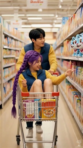 Rumi & Jinu Adopt Tiny Derpy Tigers in Supermarket! 🐯💜 Cute KPop Demon Hunters Moment