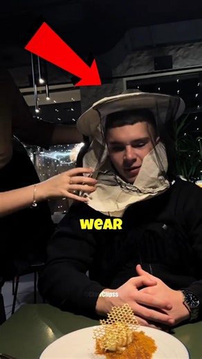 Why Customers Wear Beekeeper Hats at This Restaurant 🤔 #shorts