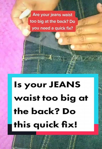 Quick Fix: Jeans Waist Too Big at the Back!