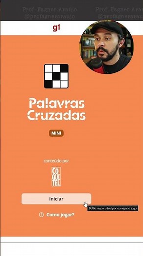 PALAVRAS-CRUZADAS DO G1 - [01] #cruzadas #g1 #palavrascruzadas #profagneraraujo