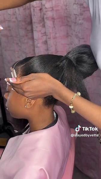 Slayed this updo for prom 😍🎀🥂 love this look so sleek and classy ! INSTA: SLAYEDBYVETTE #tutorial #hairtok #hairtutorial #hairtransformation #hairextensions #blackhairtiktok #blacktok #barrelcurls #ponytail #ponytailtutorial #updohairstyle #updotutorial #updobun #prom #promhairstyle #hairinspo #sleekponytail #longhair