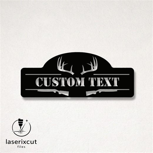 Customizable Deer Hunter Laser Cut Vector Files - SVG, DXF, Glowforge, Cricut, CNC, Metal Wall Art, Hunting Decor, Instant Download - Etsy