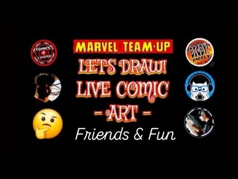 👀 Live Comic Book ART Hangout Drawing and Seeing Friends 🧡