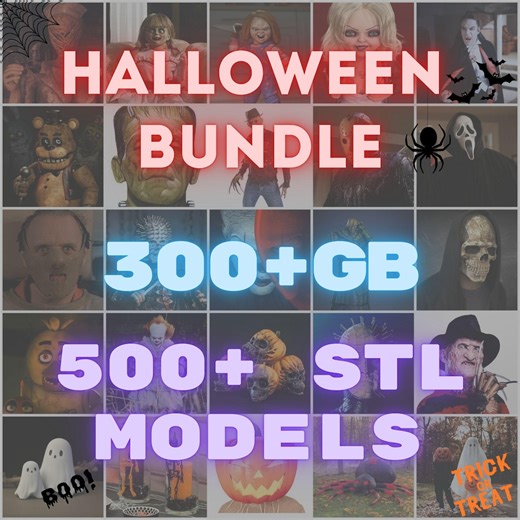 Halloween Bundle 3D Print STL Models, Digital Files Set With Horror Designs - Etsy