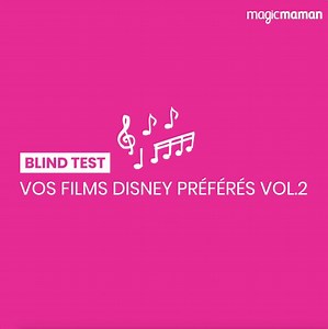 Vous comptez prendre votre revanche sur le blind test d’hier ? Pas de soucis ! On revient aujourd’hui avec le volume 2 des films Disney pour que vous puissiez affronter vos enfants. Des anciens comme des nouveaux, ces extraits de musiques de films donneront une chance égale à chacun des participants. On vous souhaite bonne chance et épatez-nous avec vos résultats 🤗 Les règles du jeu sont simples : deux équipes s’affrontent, vous avez 5 secondes pour reconnaître et nommer le dessin animé. Chaque