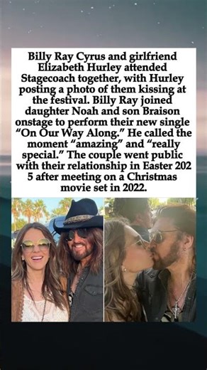 Billy Ray Cyrus and Elizabeth Hurley Kiss at Stagecoach as He Performs with Daughter Noah #shorts