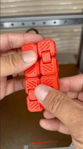 3D printed INFINITY CUBE fidget 🤯 #fidgettoys #3dprinted #3dprinting #toys #3dprintingideas #fidget