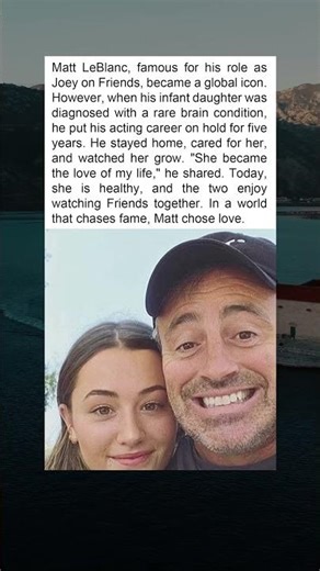 "Matt LeBlanc’s True Story: Choosing Love Over Career for His Daughter"