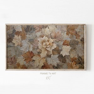 Frame TV Art: Vintage Fall Leaves Painting (digital Download) - Etsy