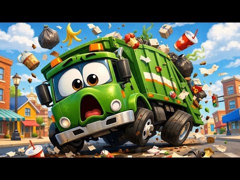 Garbage Truck Breakdown! 🚛😱 Rescue Vehicles Save the Day | Police Car Animation