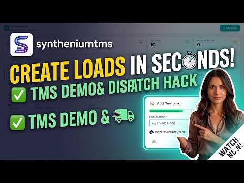 How to Create a Load in Seconds 🚛 | TMS Demo