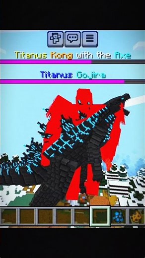 #minecraft godzilla vs kong with axe #viralshort