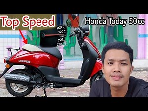 Top Speed on Honda Today 50cc / Scooter top Speed test/Khmer Motor Review