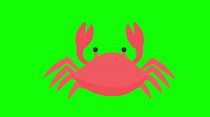 Download 2D Crab Walk and Run Animation on Green Screen Lively Crab Motion for free