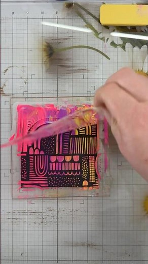 Neon Lunar Paste + STENCIL | Card Making Technique #papercraft #cardmaking #cards