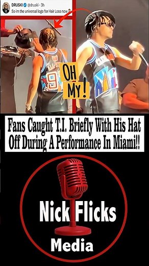Fans Caught T.I. Briefly With His Hat Off During A Performance In Miami!