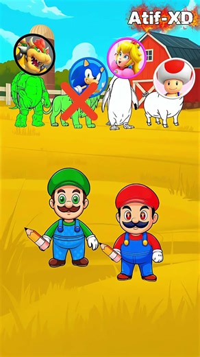 Mario v/s Luigi : The craziest Color Debate Ever😂🎨