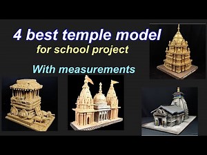 4 best temple model for school project || indian temple model || temple making ideas
