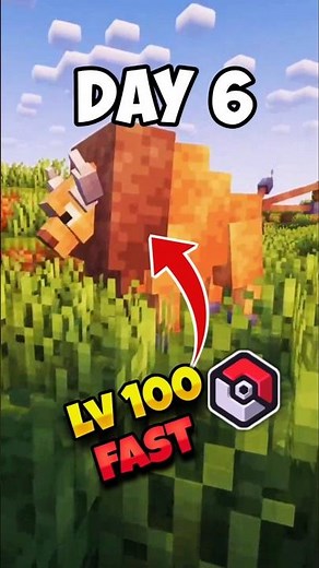 Fastest Way to Get Level 100 Pokémon in Cobblemon! 🚀(Day 6) | #cobblemon #minecraft #shorts