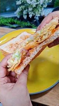 Crispy Caramelized Onion & Cheesy Egg Sandwich | Korean Street Toast Style Recipe #breakfastrecipe